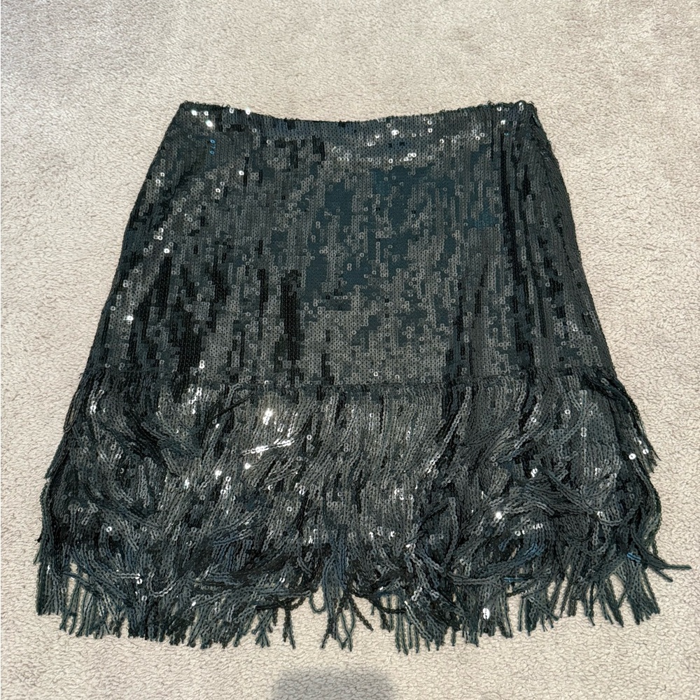 Ralph Lauren Black Sequin Mini Skirt